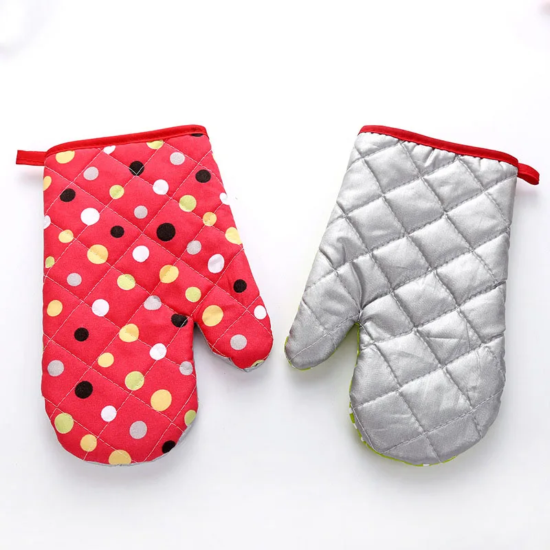 Mitten Microwave Oven Glove Non Slip Household Thickened Insulated Baking Heat Resistant Gloves Oven Mitts Cute Kitchen Tool thumbnail 5