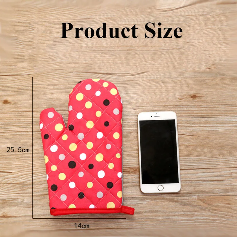 Mitten Microwave Oven Glove Non Slip Household Thickened Insulated Baking Heat Resistant Gloves Oven Mitts Cute Kitchen Tool thumbnail 2