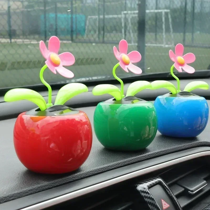 Car Solar Sunflower Ornaments Swaying Honey Bee Decoration Ornaments Dashboard Solar Energy Dancing Flowers Swinging Ornaments thumbnail 3