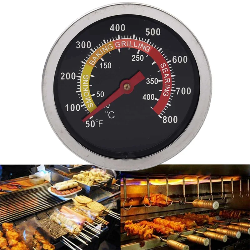 Read Oven Thermometer for Kitchen Home Household Cooking Temp Gauge 0-400℃ Stainless Steel BBQ Smoker Grill Thermometer Parts thumbnail 2