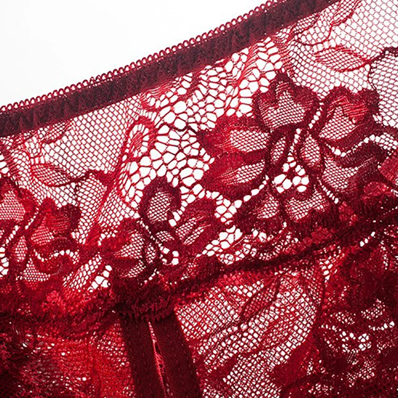1Pcs Women Plus Size Open Crotch Panties Sexy Lace Transparent Underwear Stretching Big Size Lingerie thumbnail 4