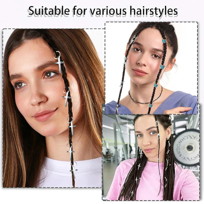 2pcs/pair Long Front Side Curtain Bang Clip in Hair Extensions Braids Straight Sleek Natural Soft Synthetic for Women thumbnail 6