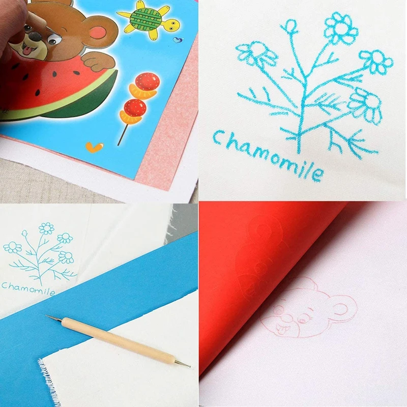 10Pcs fabric carbon paper water-soluble handmade cross stitch tool supplies DIY fabric transfer paper embroidery tool sewing acc thumbnail 4