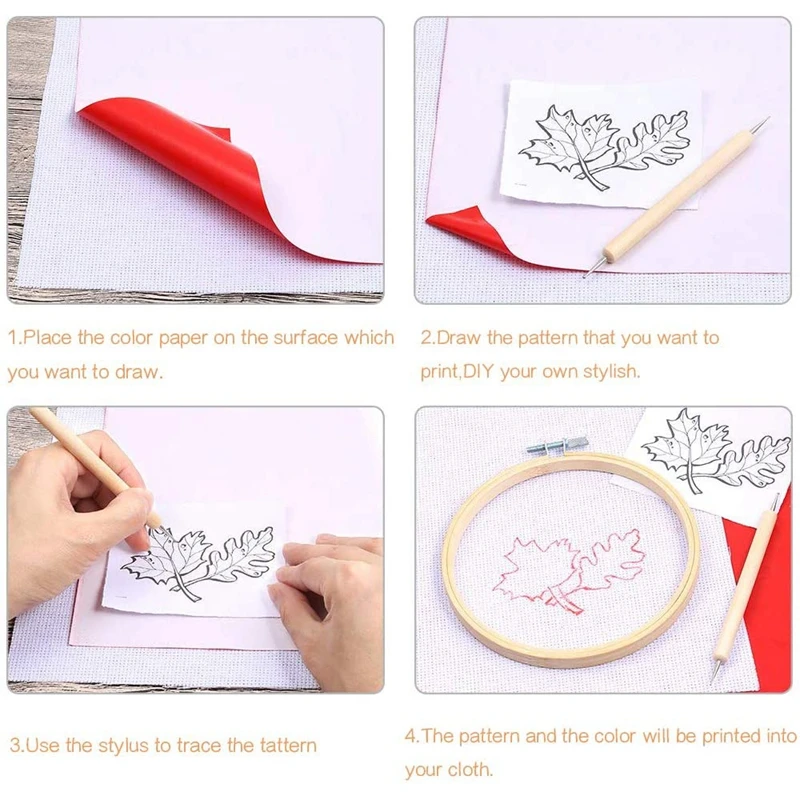 10Pcs fabric carbon paper water-soluble handmade cross stitch tool supplies DIY fabric transfer paper embroidery tool sewing acc thumbnail 3