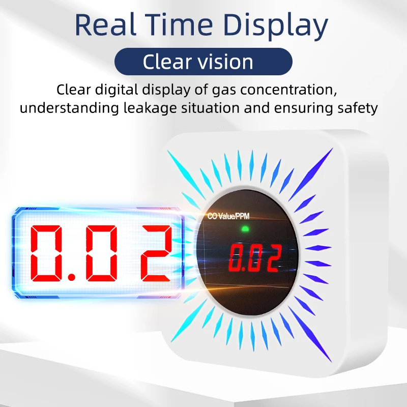 WIFI Zigbee Tuya gas&carbon monoxide detector Smart Life Natural Gas Alarm Sensor LED Display thumbnail 4