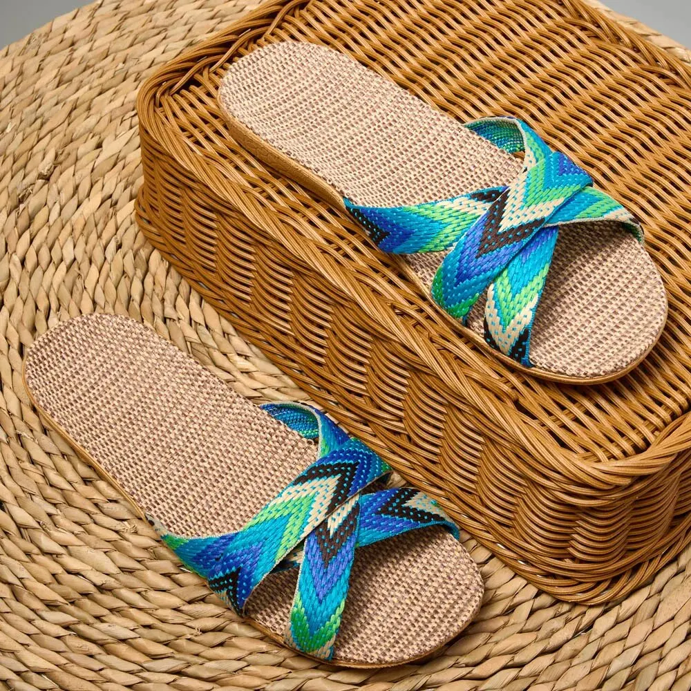 Indoor Slippers Women Home Shoes Lightweight Linen Couple Slippers Lightweight Home Slippers thumbnail 5
