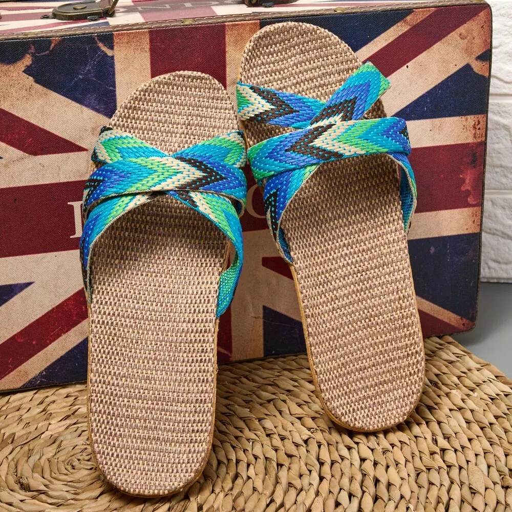 Indoor Slippers Women Home Shoes Lightweight Linen Couple Slippers Lightweight Home Slippers thumbnail 6
