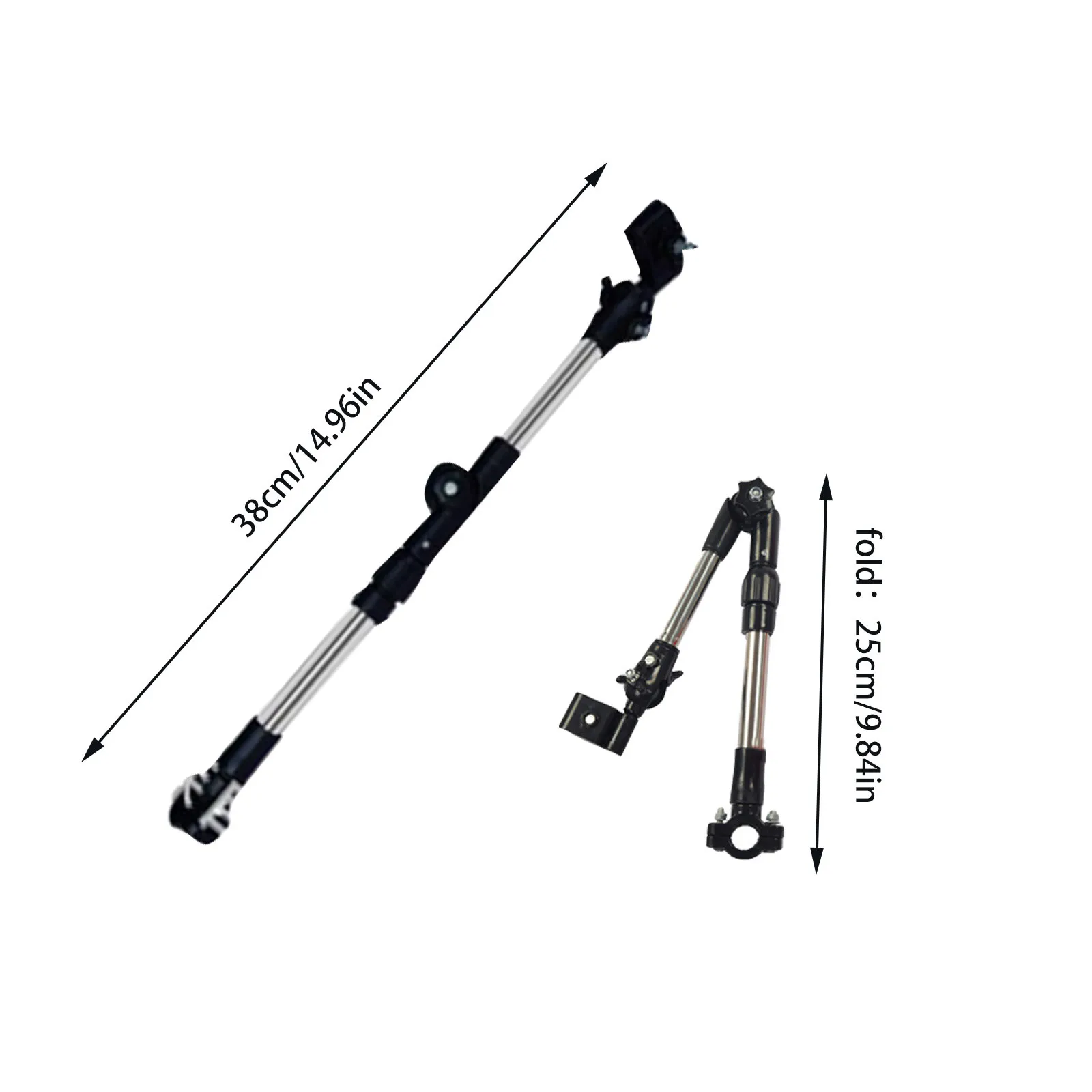 Stainless Steel Umbrella Stands Any Angle Swivel Wheelchair Bicycle Umbrella Connector Stroller Umbrella Holder Rain Gear Tool thumbnail 5