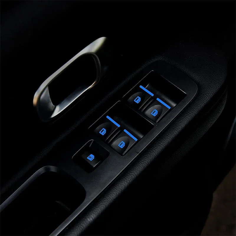 18Pcs/set Car Luminous Door Window Lift Button Stickers Car Windows Control Panel Decals Car Interior Sticker Auto Accessories thumbnail 4