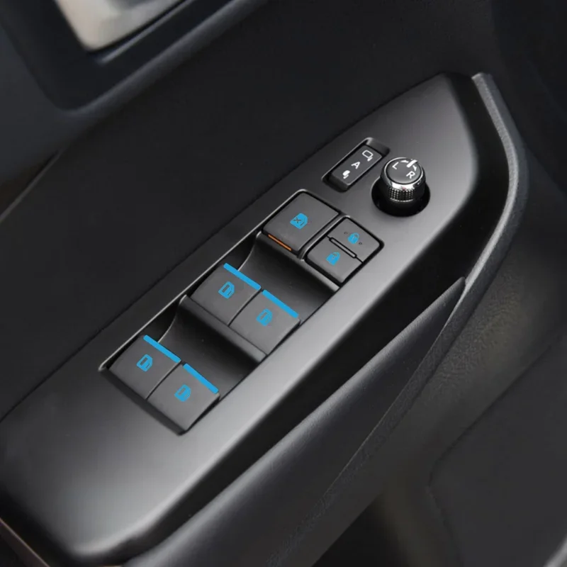 18Pcs/set Car Luminous Door Window Lift Button Stickers Car Windows Control Panel Decals Car Interior Sticker Auto Accessories thumbnail 3