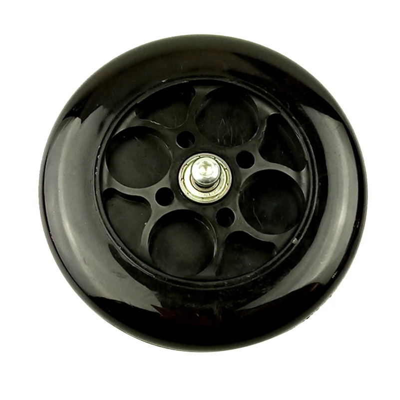 6 Inches PU Wheel 140mm Castor Wheel for Electric Scooter Easy Folding Scooter Electric Skateboard Bicycle Children Front Rear thumbnail 3
