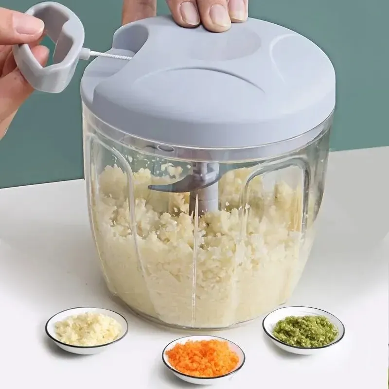 Home Kitchen Manual Ginger Grinder Garlic Mud Splasher Multifunctional Vegetable Cutter Handheld Meat Grinder Modern Minimalist thumbnail 2