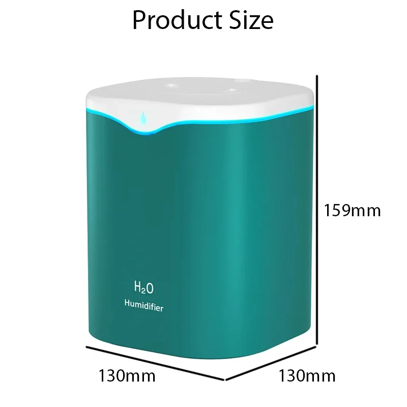 Large Capacity Dual Spray Humidifier Usb Home Bedroom 2L Silent Water Replenisher Air Purifier Wireless Water Diffuser Office thumbnail 3