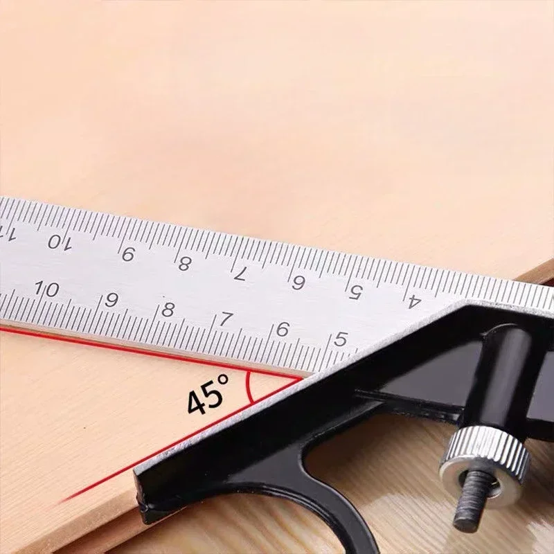 Angle Square Measuring Tools Set Precise Stainless Steel Aluminium Durable Adjustable Combination Spirit Level 12" 300mm thumbnail 4