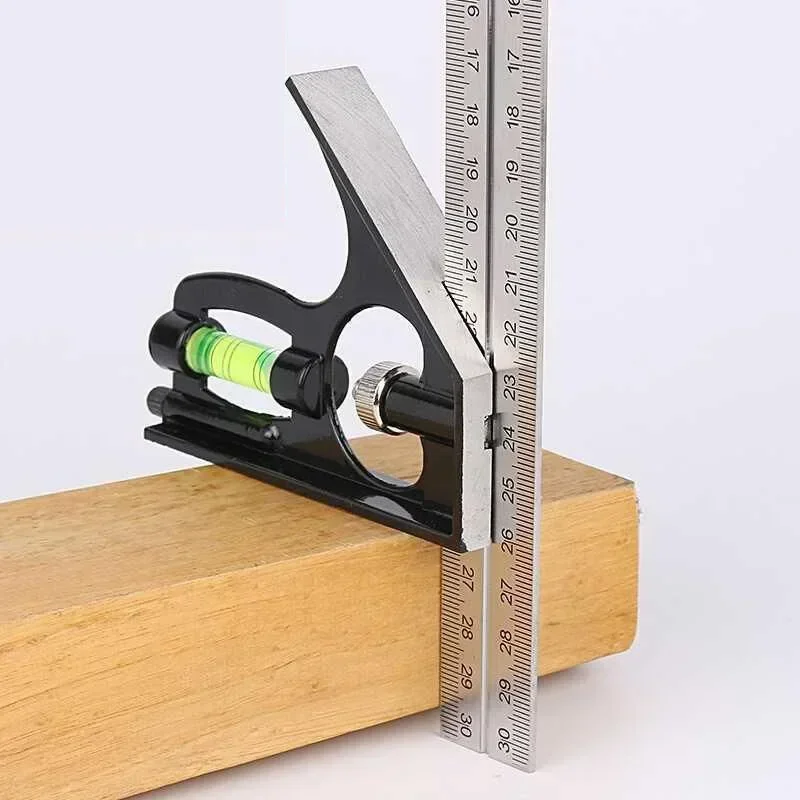 Angle Square Measuring Tools Set Precise Stainless Steel Aluminium Durable Adjustable Combination Spirit Level 12" 300mm thumbnail 3