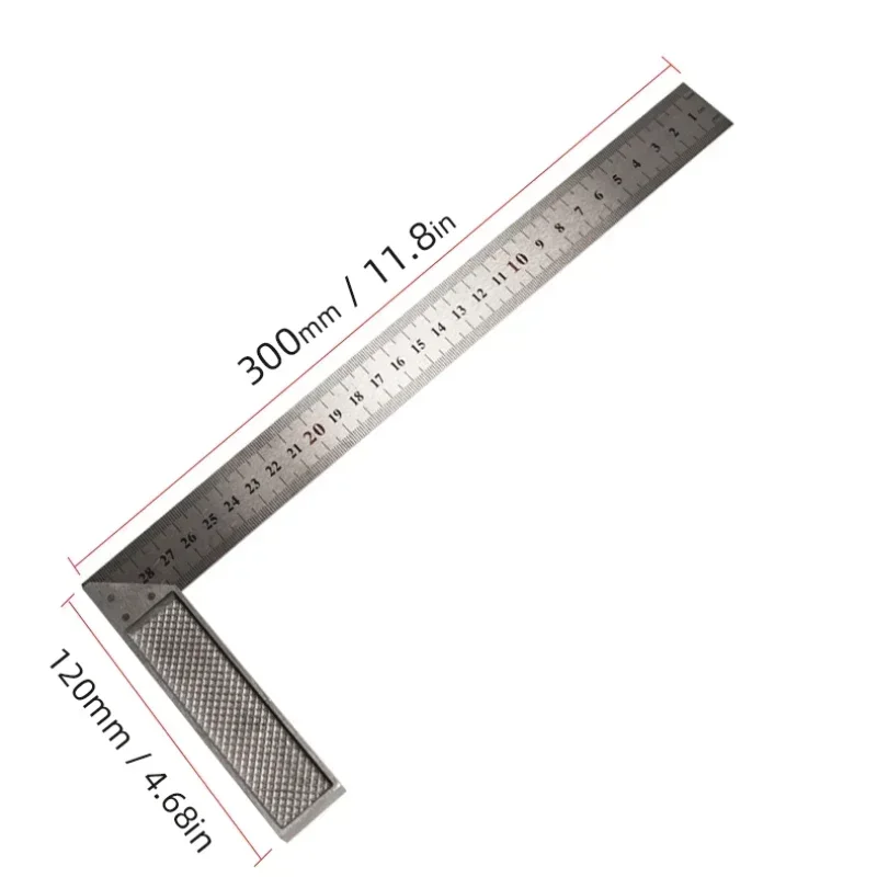 Angle Square Measuring Tools Set Precise Stainless Steel Aluminium Durable Adjustable Combination Spirit Level 12" 300mm thumbnail 6