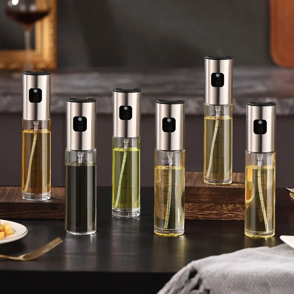 Olive Oil Dispenser Bottle 100ml Olive Oil Spray Mister Glass Bottle for Salad, BBQ, Baking, Roasting Kitchen Cooking Essentials thumbnail 5