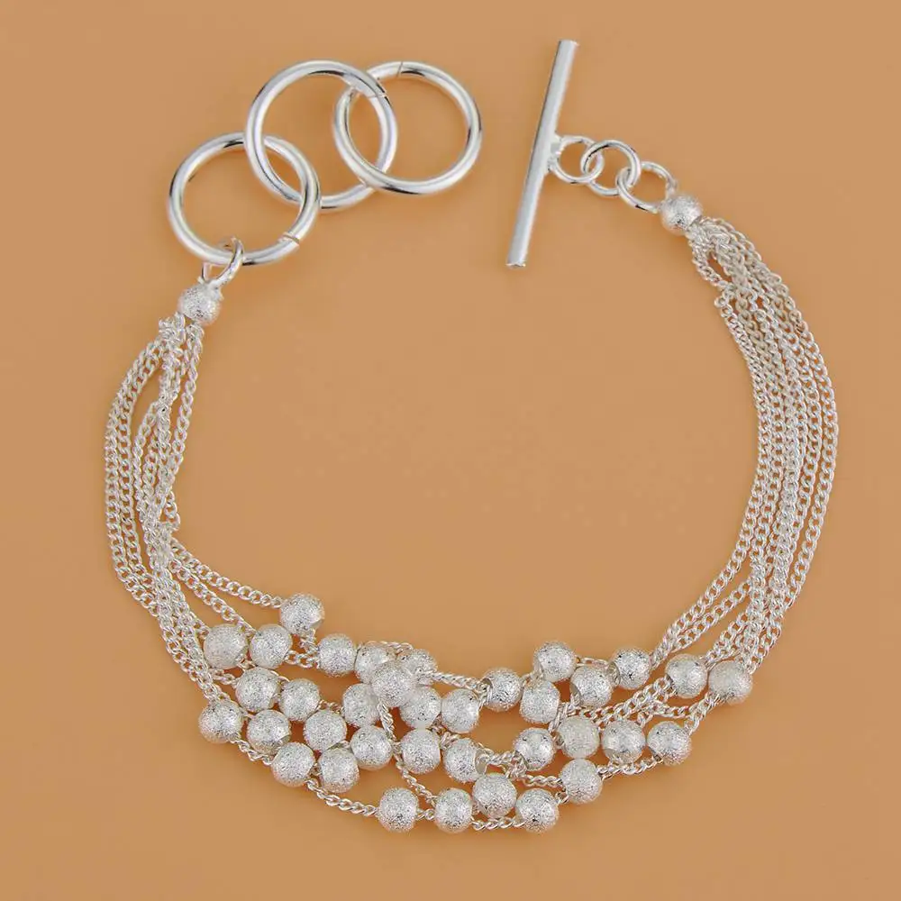 New 925 Sterling Silver Bracelet Bead High Quality Romance Chain For Women Fashion Engagement Party Wedding Jewelry Gift thumbnail 5