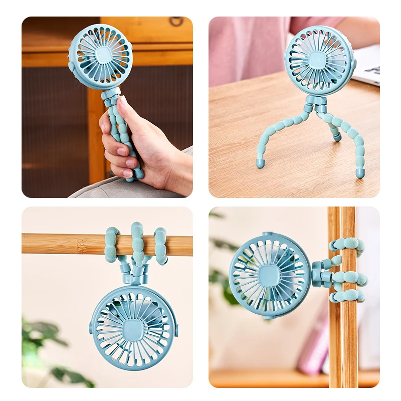 Fan for Cart Stroller Fans Portable Outdoor Fan Clip On for Baby 600mAh USB Rechargeable Handheld Electric Fan for Home 3 Speeds thumbnail 3