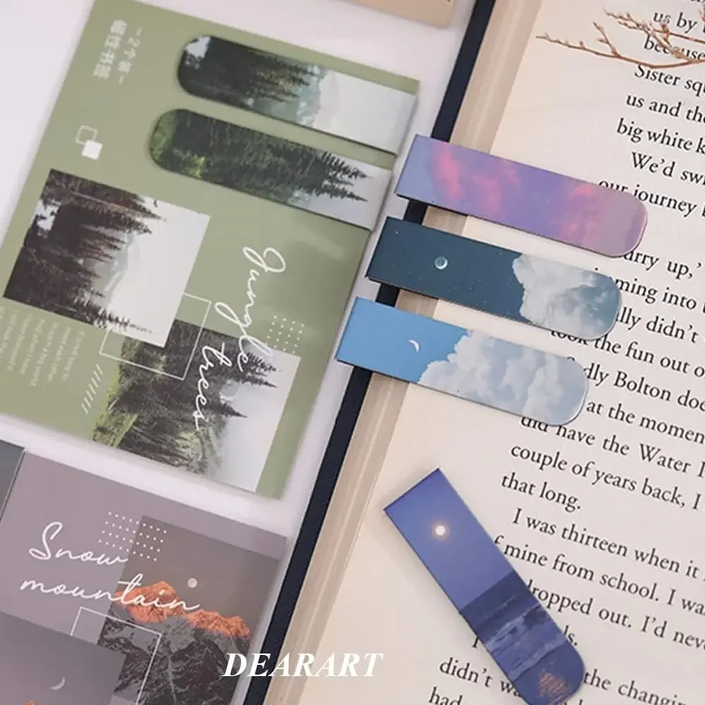 12pcs Magnetic Bookmarks Book Markers Beautiful Nature Page Markers Magnetic Clip Gifts for Women Students Teachers Book Lovers thumbnail 2