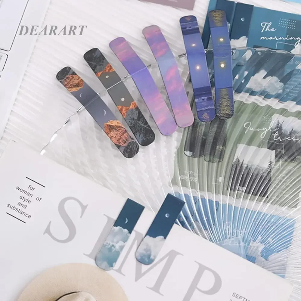 12pcs Magnetic Bookmarks Book Markers Beautiful Nature Page Markers Magnetic Clip Gifts for Women Students Teachers Book Lovers thumbnail 3