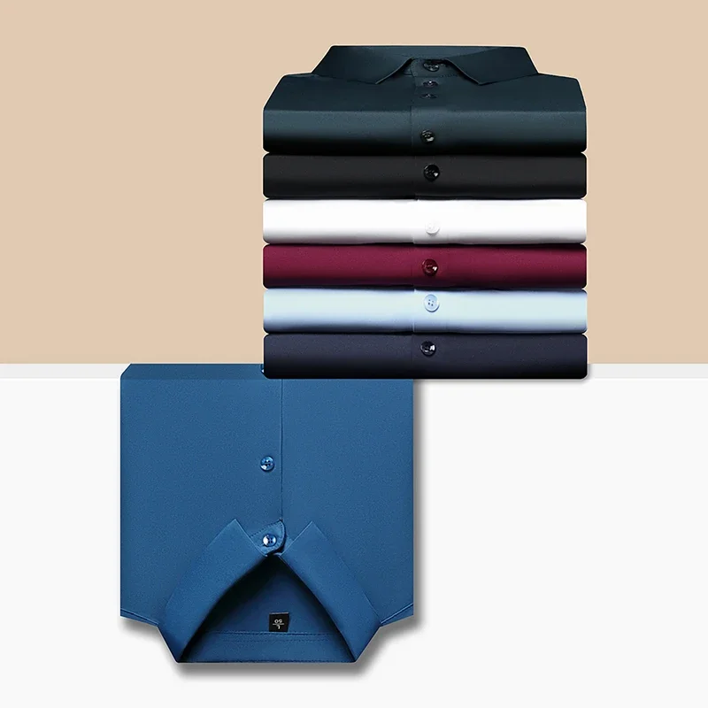 Premium Men's Ultra-Stretch Shirt - High-Quality Silky Business Formal Long-Sleeve Shirt for Social and Casual Wear thumbnail 3