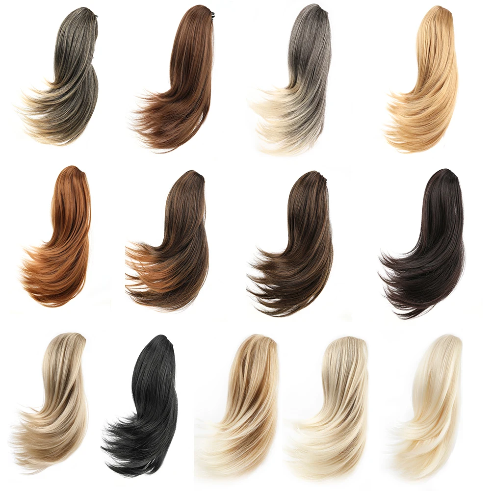 Claw Clip in Hairpiece Short Ponytail Extension Wavy Ponytail Hair Extensions High Quality Synthetic Short Pony Tail for Women thumbnail 2