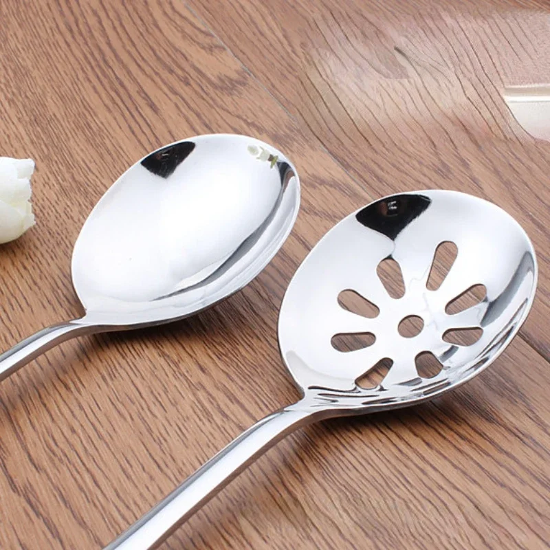 Stainless Steel Slotted Serving Spoons, Creative Male Spoon, Dinner Tableware, Skimming Tools, Kitchen Utensils, Self-Service, 2 thumbnail 3