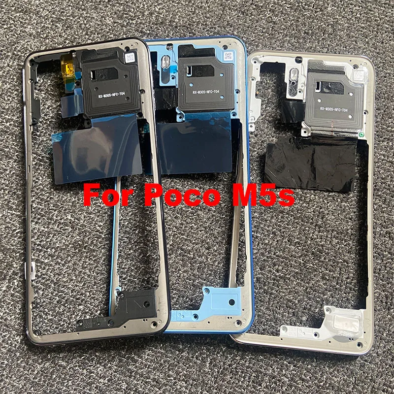 6.43" For Xiaomi Poco M5s Middle Frame Front Bezel Back Housing Case Mid Plate Replacement thumbnail 5