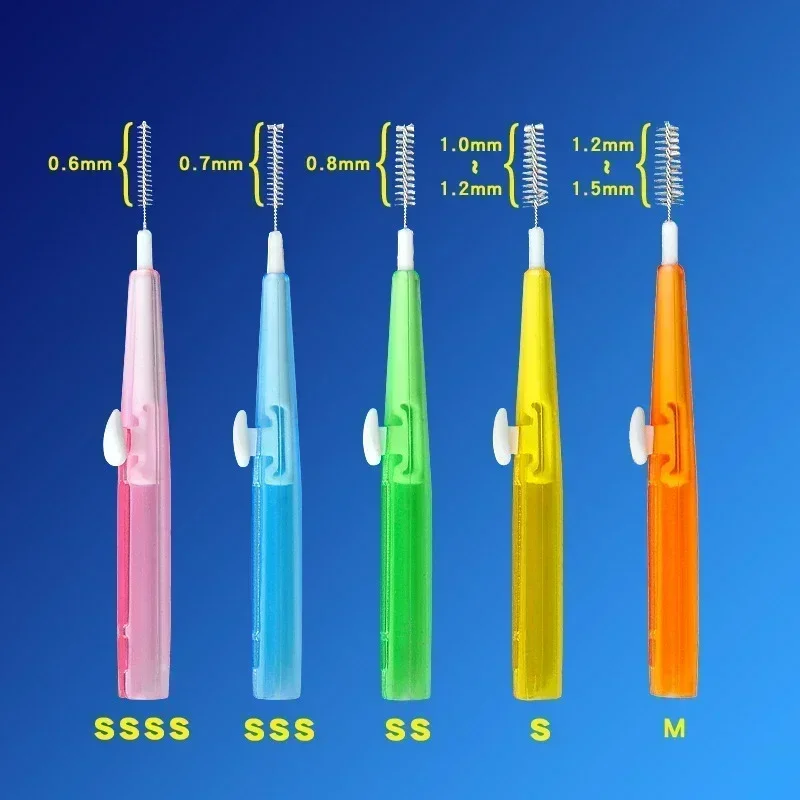 30/40/60pcs Curved Interdental Brush Interdental Brush Cleaning Tooth Socket Toothbrush Correction Tooth Gap Cleaning Brush thumbnail 3