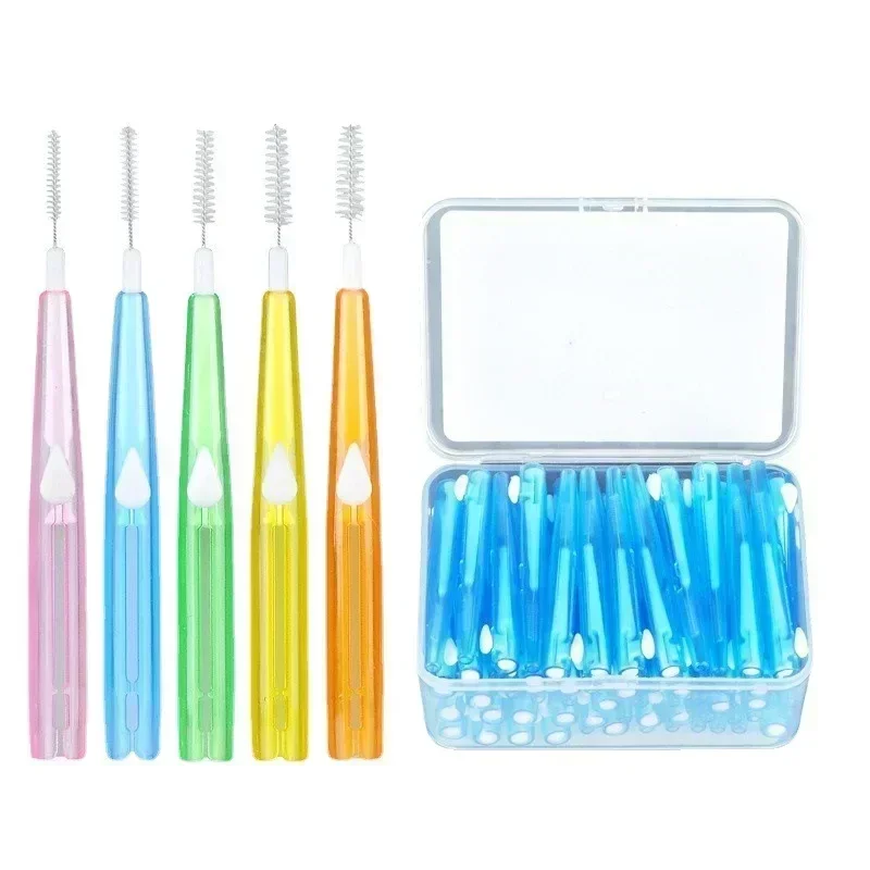 30/40/60pcs Curved Interdental Brush Interdental Brush Cleaning Tooth Socket Toothbrush Correction Tooth Gap Cleaning Brush thumbnail 6