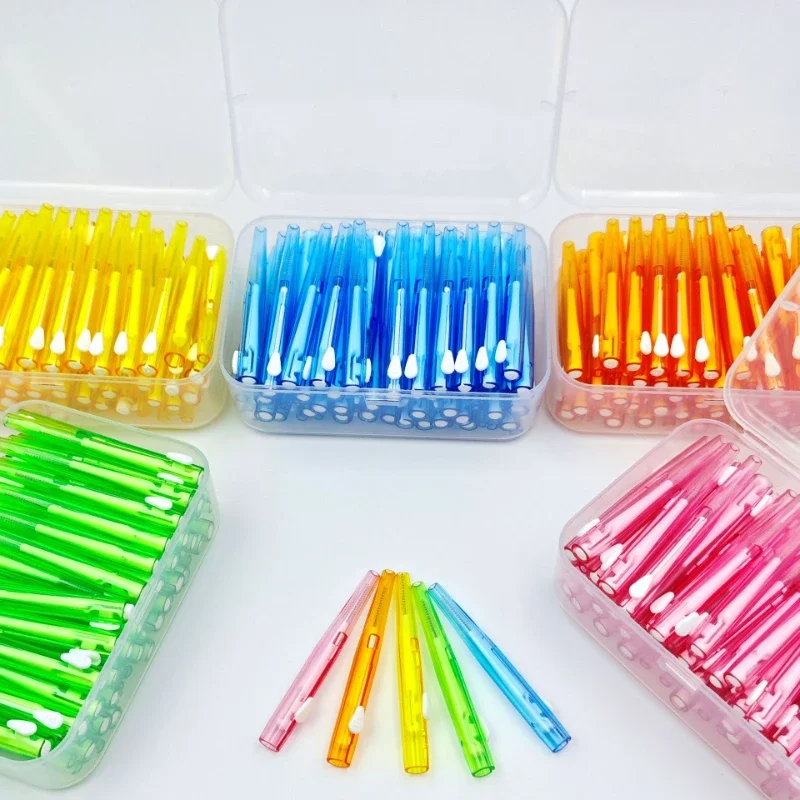 30/40/60pcs Curved Interdental Brush Interdental Brush Cleaning Tooth Socket Toothbrush Correction Tooth Gap Cleaning Brush thumbnail 2