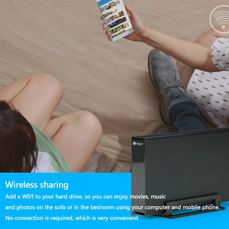 Portable 3.5'' HDD SSD Enclosure Portable USB3.0 Rj45 Ethernet NAS Streaming Server Storage for Case thumbnail 5