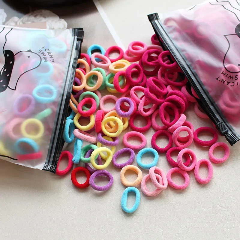 100pcs 2CM Kids Elastic Hair Bands Girls Gum Scrunchie Rubber Band for Children Nylon Hair Ties Headband Baby Hair Accessories thumbnail 3