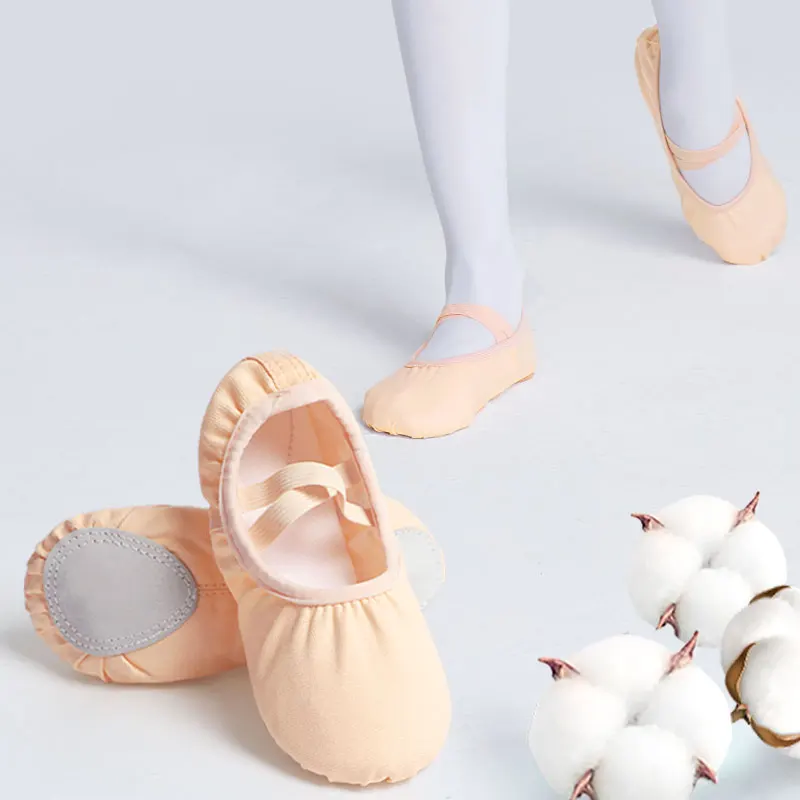 Girls Ballet Shoes For Woman Ballerina Shoes Ballet Flats Women Canvas Soft Sole Dance Slippers Children Practise Dance Shoes thumbnail 3