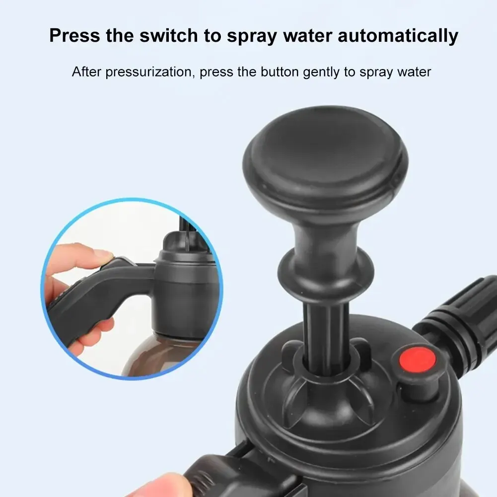 2L Foam Sprayer Car Wash Hand-held Foam Watering Can Air Pressure Sprayer Plastic Disinfection Water Bottle Car Cleaning Tools thumbnail 5