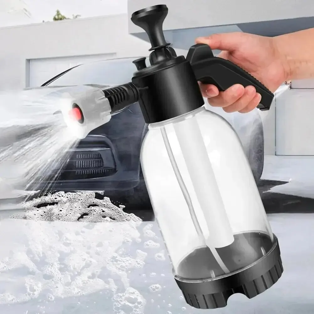 2L Foam Sprayer Car Wash Hand-held Foam Watering Can Air Pressure Sprayer Plastic Disinfection Water Bottle Car Cleaning Tools thumbnail 2