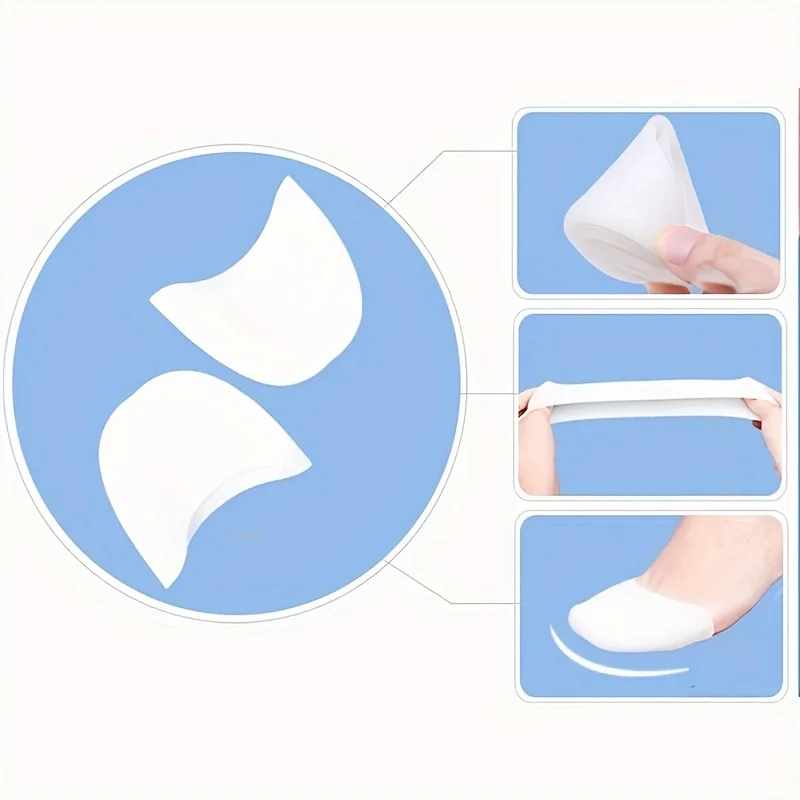 1Pair Gel Toe Caps Soft Ballet Pointe Dance Athlete Shoe Pads Toe Pads Pointe Silicone Gel Pouch Protector With Breathable thumbnail 4
