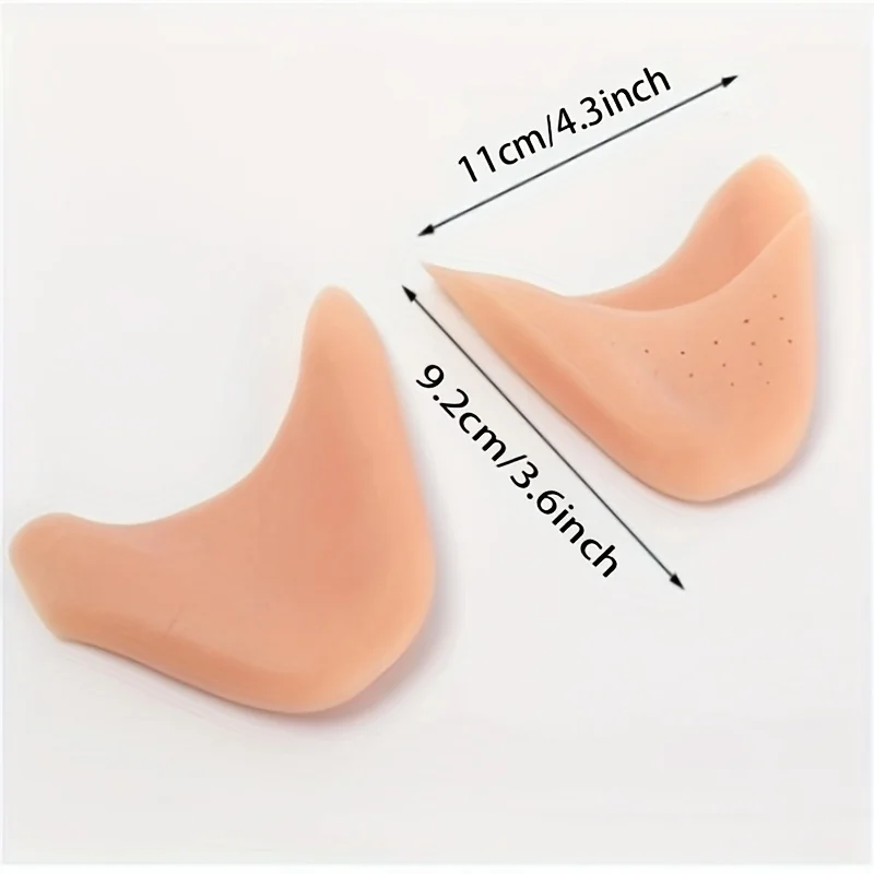 1Pair Gel Toe Caps Soft Ballet Pointe Dance Athlete Shoe Pads Toe Pads Pointe Silicone Gel Pouch Protector With Breathable thumbnail 5