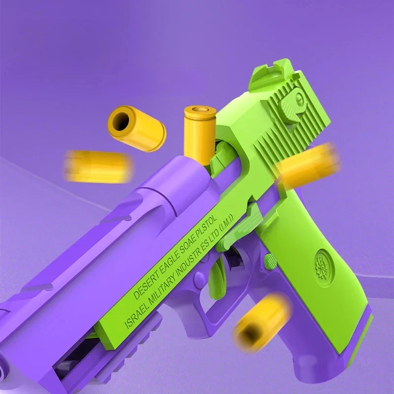 Hot Selling Carrot Gun 1911 Hand Grab toys Air-Hung Colt Model Decompression  Continuous Throwing Shell Children Toy thumbnail 3