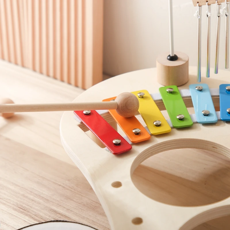 Baby Educational Toys Wooden Aeolian Bells Montessori Children's Musical Toys Xylophone Newborn Birthday Gifts Music Table Toys thumbnail 5