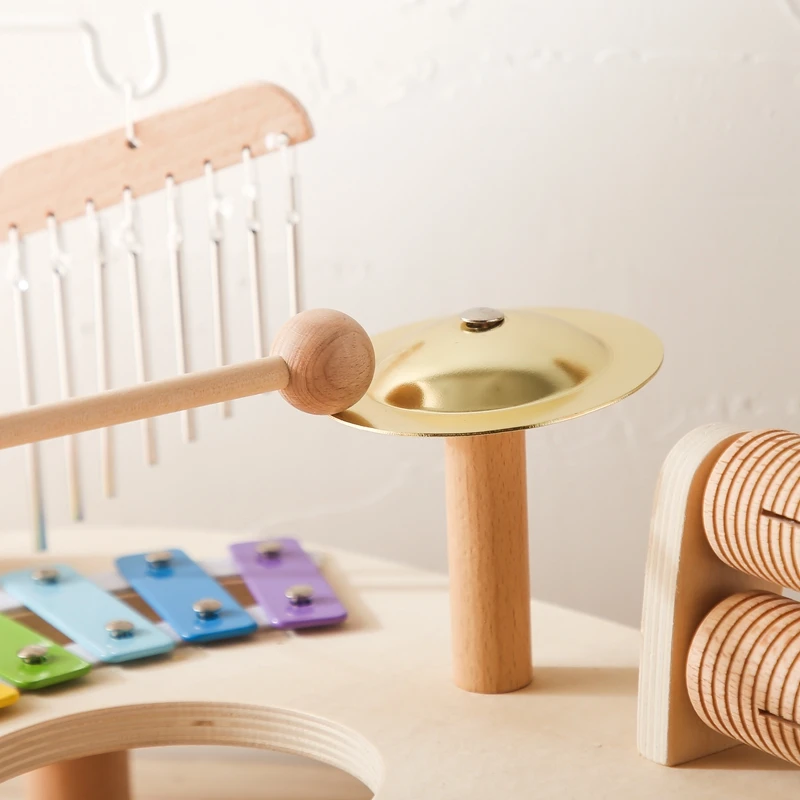 Baby Educational Toys Wooden Aeolian Bells Montessori Children's Musical Toys Xylophone Newborn Birthday Gifts Music Table Toys thumbnail 4