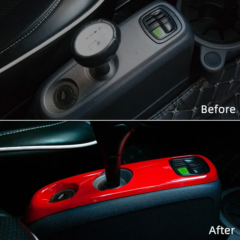 Gear Shift Panel Decoration Shell Protective Cover Car Stickers For Mercedes Smart 451 Fortwo Interior Accessories Modify thumbnail 3