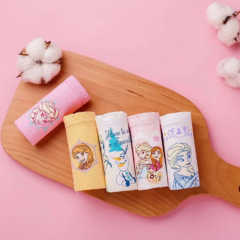 5 Pack Girls Cotton Briefs With Exquisite Box, Queen Elsa Kids Soft Girls Panties, Princess Cartoon Children's Underpants 2-14T thumbnail 4