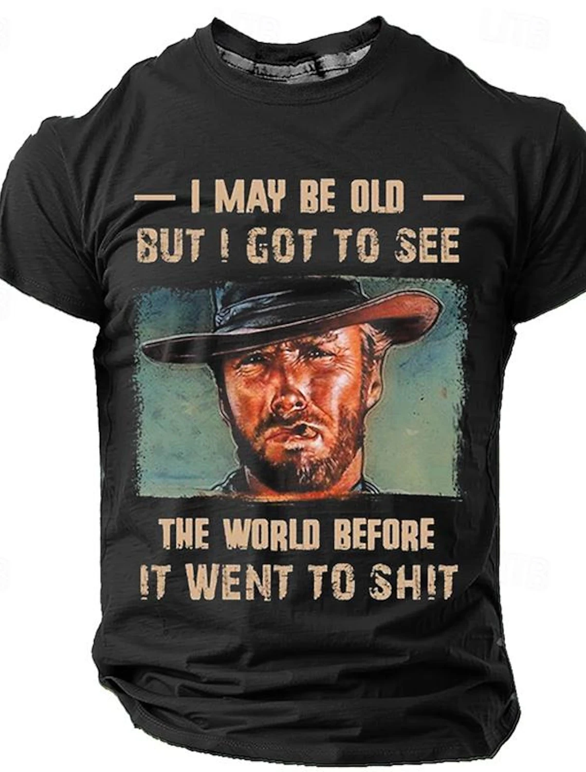 Men's Retro Western Denim 3D Printed T-Shirt Personality Street Men's T-Shirt Fitness Oversized T-Shirt Outdoor Fashion T-Shirt thumbnail 2