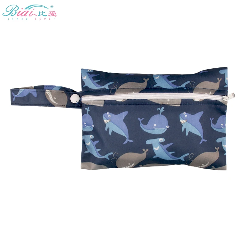 BIAI 14*20CM 1PCS Waterproof Wet Bag Zipper Reusable Bag Washable Sanitary Napkin Storage Bag Small Storage Bag for Baby Women