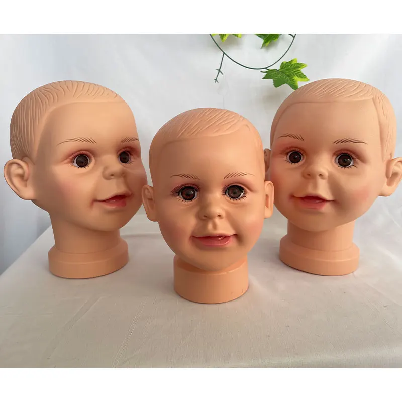 Boy Girl Children Baby Mannequin Manikin Head Hair Wigs Hats Glasses Display Cap Stand Model Mannequins thumbnail 4