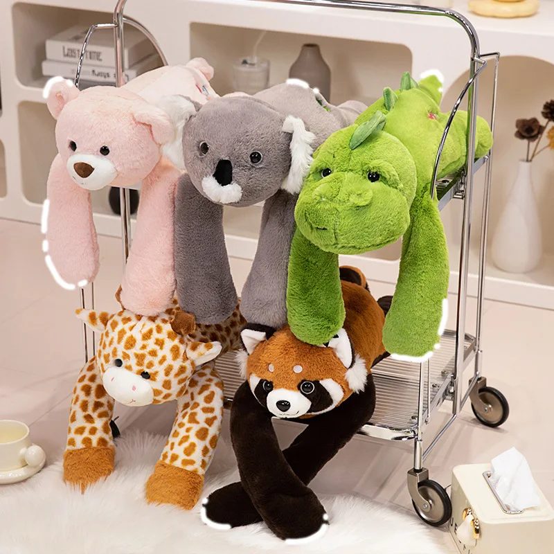 50/60/65cm Long Arm Stuffed Animal Arm Weighted Soft Plush Pillow Raccoon Koala Bear Sloth  Dinosaur Gift for Boys and Girls thumbnail 2