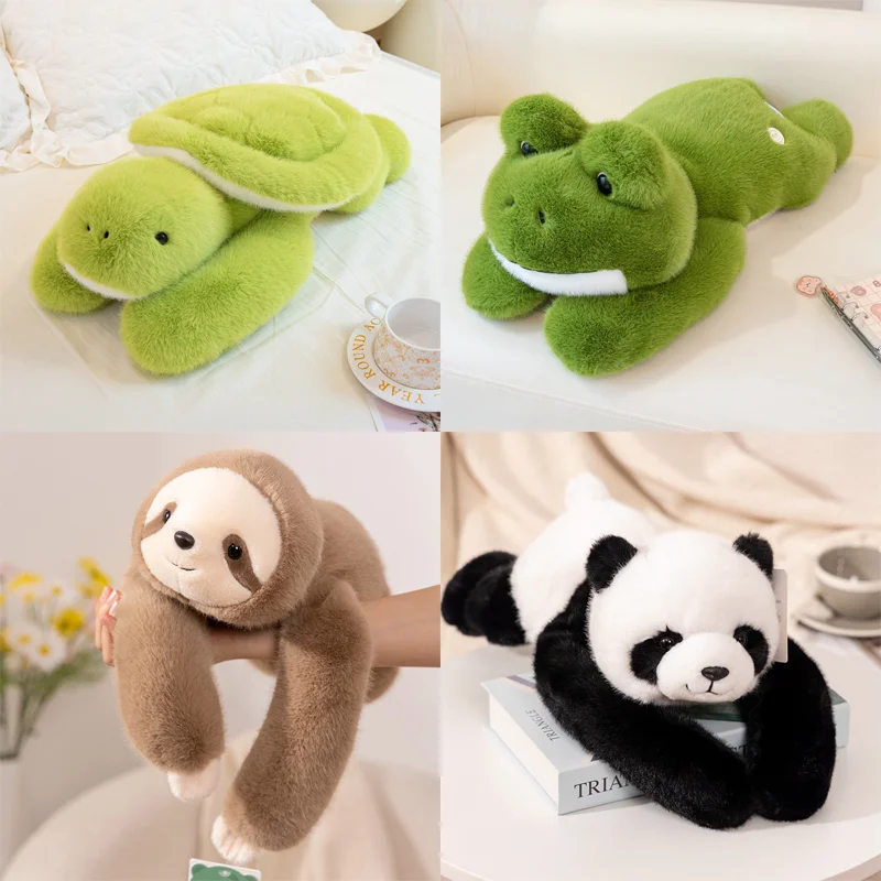 50/60/65cm Long Arm Stuffed Animal Arm Weighted Soft Plush Pillow Raccoon Koala Bear Sloth  Dinosaur Gift for Boys and Girls thumbnail 4