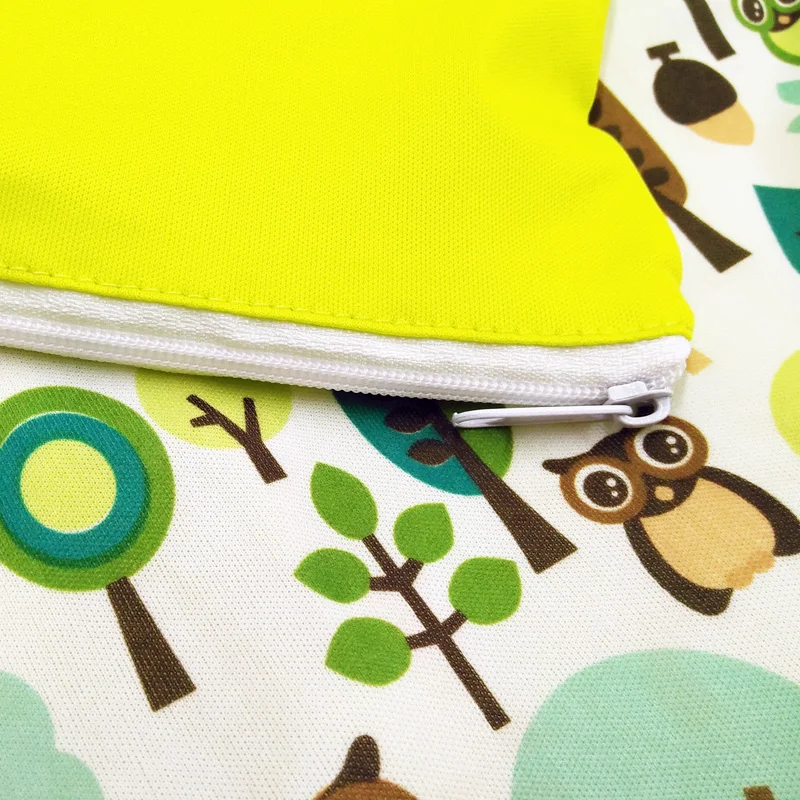BIAI Beautiful Pattern Polyester Baby Waterproof Swimsuit Bag Double Pocket Baby Diaper Dry Mini Wet Bag Diaper Nappy Bag 25*35 thumbnail 5